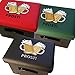 Produktbild Prost Bierkastensitz Bierkastenhocker Bierkisten Bierkasten Sitz Sitzkissen Hocker Polster Aufsatz Sitzauflage Bank Kissen Sprüche Getränkekiste (schwarz)