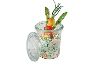 APS 12 Original WECK Gläser 160 ml mit Deckel, Ø 6 cm, H: 8 cm, Mini-Sturzform mit Glasdeckel, Einmachglas, Dekoglas, Dessertglas, Vorratsglas, spülmaschinengeeignet