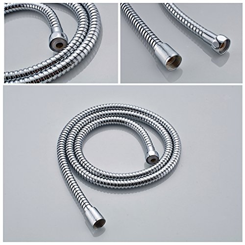 Auralum® Elegant 2 Jahre Garantie Duschset mit Thermostat und Höhenverstellbar ca. 82 bis 140cm Kopfbrause 20x20cm Inkl. Handbrause + Regenbrause - 6