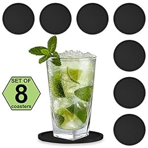 Silikon-Untersetzer Twinz'up (8 Stück) Gummiuntersetzer für Bar, Küche