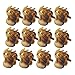 Gleader 12 Pcs Ladies Brown Plastic Mini Hairpin 6 Claws Hair Clip Clamp