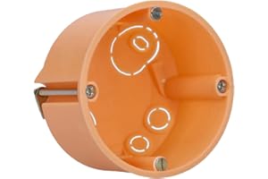 Voxura Hohlwanddose Gerätedose Schalterdose Abzweigdose Orange Unterputz UP HW Ø 68mm 47mm Tiefe flach 25 Stück