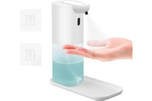 ‎AIFULO Desinfektionsspender Automatisch, aifulo Desinfektionsspender Sensor, Berührungsloser Desinfektionsmittelspender Wand 400ml mit Tropfschale, 4-Stufig für Schule, Büro, Krankenhaus, Hotel, Restaurant