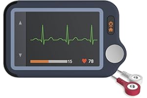 CHECKME CkeckMe ECG portable avec écran tactile 30 s/60 s/5 min ECG multi-mesures, ECG professionnel Bluetooth pour utilisation avec l'application smartphone et ordinateur