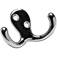 Merriway® BH00127 (4 Pcs) Chrome Plated Twin Robe Hook - Pack of 4 Pieces