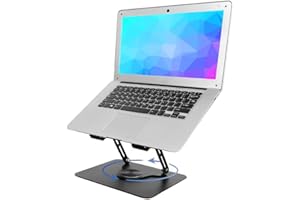 FBJ&Cunma Supporto per laptop rotante a 360°, Supporto per laptop in alluminio,supporto portatile per computer pieghevole per tutti i MacBook/Laptop fino a 17 pollici