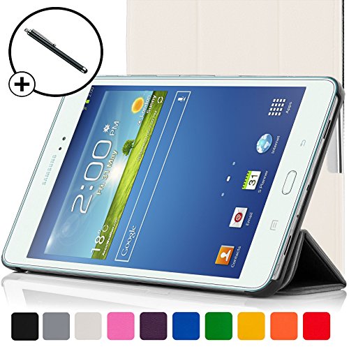 ForeFront Cases® - Kunstleder-Case mit Ständer Hülle für Samsung Galaxy Tab 3 8.0 8GB 3G + WiFi - mit magnetischer Auto-Sleep-Wake-Funktion - inkl. Bedienstift