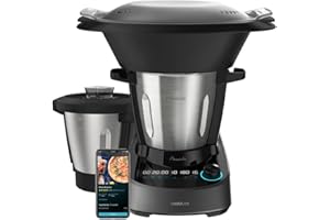 Cecotec Robot di Cucina Multifunzione Mambo 11090 Habana. 1600 W, 37 Funzioni, APP, bilancia, caraffa antiaderente Habana e caraffa da 3,3 litri in acciaio inox, ricettario e accessori