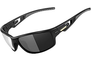 GOITEIA Goitiea Lunettes de soleil de sport polarisées pour homme et femme, protection UV pour le cyclisme, la course, la pêche, le golf, cadre léger TR 90