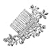 FOONEE Bridal Wedding Jewelry Crystal Rhinestone Bride Pearl Hair Comb Pin (Silver,Flowers)