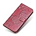 Produktbild iPhone 6 Plus 6s Plus Hülle, The Grafu® PU Leder Handyhülle mit Stoßfest TPU, Schmetterling Muster [Standfunktion] [Kartenfach] Schutzhülle für Apple iPhone 6 Plus / 6s Plus, Rot