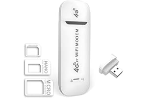 SPICY WORLD Mobile 4G LTE Wi-FI Dongle SIM Prise USB Routeur sans Fil avec Support de Fente pour Carte SIM Aiguille de Carte,Portable LTE B1/B3/B7/B8/B20/B38/B40/B41