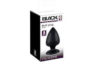 BLACK VELVETS Plug anal extra de terciopelo negro You2Toys, tapón anal extra grande de silicona para hombres y mujeres, longitud 14 cm, diámetro 3-7,5 cm