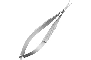 Rhinenet Cuticle Scissors Extra Fine Professional Precision Pointed Stainless Steel Nail Trimming Scissors Stratum Corneum Scissors for Eyebrows, Eyelashes, Nail Trimming and Dry Skin (Silver)