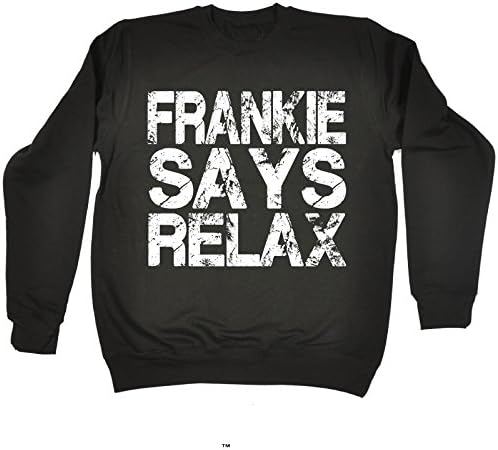 Frankie Says Relax Men's Women's FRANKIE SAYS RELAX DISTRESSED (3XL - BLACK) SWEATSHIRT