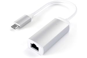 ‎SATECHI SATECHI Aluminiowy Adapter Typu C Gigabit Ethernet - Dla MacBook Pro/Air M2/ M1, iPad Pro/Air M2/ M1, Mac Mini M2, iMac M1 (Srebrny)