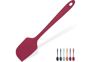 ‎U-TASTE U-Taste Duża szpatułka silikonowa odporna na ciepło 315 ℃: nieprzywierająca elastyczna bezszwowa szpachelka do pieczenia z nylonowym rdzeniem do mieszania skrobania (29 cm, Czerwony)