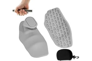 NexaSymphy Gym Hand Grips, Weight Lifting Grips Pull up Hand Grips Non Slip Silicone Gym Pads for Palm Protection, for Unisex Exercise Weightlifting Bodybuilding Sports, With Storage Box (Grey)