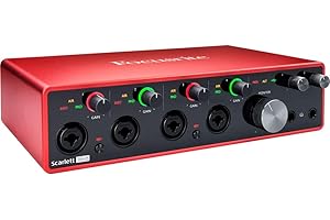 Focusrite Scarlett 18i8 3. generacji Interfejs audio USB do nagrywania, produkowania i inżynierii, wysoka wierność dźwięku, studyjna jakość nagrań i przejrzyste odtwarzanie