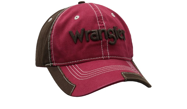 Wrangler Men's Western Caps, Red/Brown 