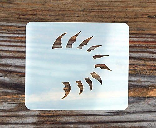 Tribal Eye Lashes Face Painting Stencil 7cm x 6cm 190micron Washable Reusable