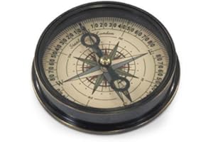 ROCKING GIFTS Art Deco - Boussole Retro Laiton 8 cm