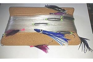 Piranha Fishing Line TRAINA FILOSA con PIUMETTE E Octopus per LAMPUGHE TONNETTI E PALAMITE