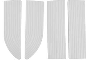 GLOGLOW 4Pcs Gummi Rollstuhlrampe, Universal Sweeper Einstiegsleiste Treppe Rollstuhl Einstiegsleiste für Schwellen Türen Badezimmer[Weiß] Türschwellen