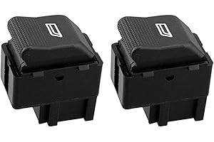 HZTWFC Interruptor de la ventana eléctrica de 2 piezas solo botón lateral OEM # 6X0 959 855B 6X0959855B Para VW Lupo Polo Seat Cordoba Ibiza III