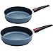 Produktbild Woll Schmorpfanne Pfannenset 2 teilig Diamond Lite 24 cm + 28 cm - abnehmbarer Griff hitzebeständig bis 250 °C - Hochrandpfanne - Antihaft