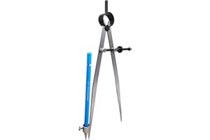 ZLKSKER 8" Precision Spring Wing Divider/Scriber with Pencil Holder, Steel Pencil Compass, Flat Leg Divider