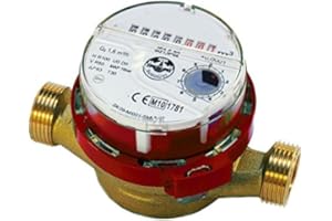 PLUMBING4HOME High Quality Hot Warm Water Flow Meter 3/4" inch (1") BSP 4m3/h Red Colour