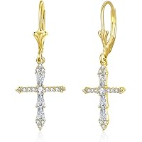Orecchini A Croce In Argento 925, Heather Needham Silver, Modello 6114, 8x15 Mm, Con Scatola Regalo