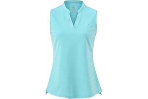 AjezMax Polo Senza Maniche Donna Camicia Sports Canotta Cotone Estiva Traspirante Golf Top