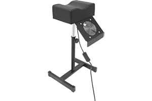 ACROSSPART Mobile Pediküre Stuhl, Fußpflegestuhl mit Absaugung, Höhenverstellbar Beinstütze, Salon Hocker, Maniküre Fußstütze, 31 * 28 * 45cm (Schwarz)