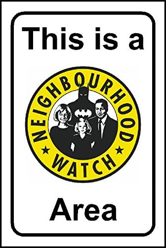Neighbourhood Watch sign A6 (100 x 150mm) Mirrored (front Sticky)