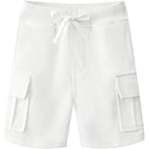 NLAND Boys Shorts Cotton Bermuda Shorts with Elastic Drawstring Solid Sport Beach for Holidays