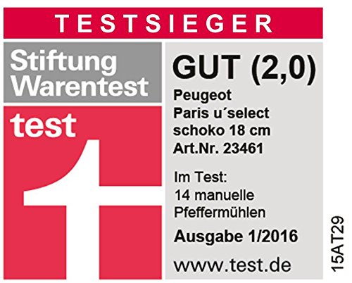 Peugeot 198288 Paris Testsieger-Geschenkset Pfeffermühle, Holz, 5,7 x 5,7 x 18 cm, schokolade - 3