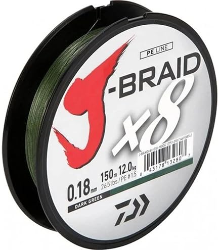 Tresse Daiwa J-Braid Expedition X8E – 150m, Multicolore, 8 Brins, Neuve