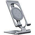Nillkin Fast Wireless Charger - Metal Foldable and Adjustable Wireless Charging Stand for iPhone 14 13 12 pro max/Pro, Samsung Galaxy S22 S21 S20 Ultra/Plus and Android Phones, Space Grey