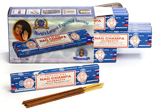 Großpackung Nag Champa, blau, 12 Päckchen mit je 15 g Inhalt, gesamt 180 g. - 2