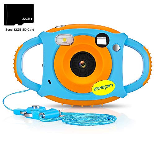 ZEEPIN Kinder Kamera Kid Cam Mini Digital Camera Camcorder 5 Megapixel 1,44 Zoll Display Geschenk und Spielzeug für Kinder (Orange) (Kamera mit 32GB TF Karte) ZEEPIN Kinder Kamera Kid Cam Mini Digital Camera Camcorder 5 Megapixel 1,44 Zoll Display Geschenk und Spielzeug für Kinder (Orange) (Kamera mit 32GB TF Karte)