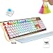 Produktbild Normia Rita Alloy Backlight Game Mechanical Keyboard RGB Cherry MX Green with Big Hand Holder - Gold