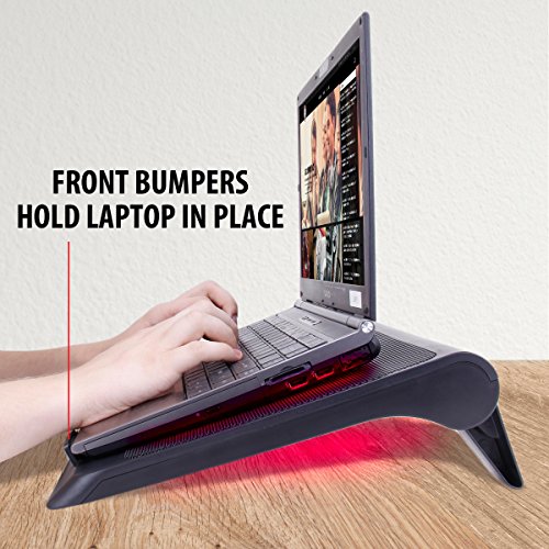 ENHANCE Notebook Kühler / Cooling Pad 5 LED Lüfter für HP Notebook Lenovo Ideapad 100 Asus E200HA Odys Winpad 10 12 Lenovo 100S HP i7 Gaming und mehr - 4