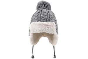 XIAOHAWANG Tricoté Hiver Bébé Bonnet Mignon Fille Garçon Chapeau Chaud Oreillette Enfant Bonnets 0-5ans