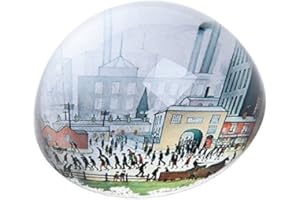 JOHN BESWICK L S Lowry - Coming from the Mill Domed Glass Paperweight