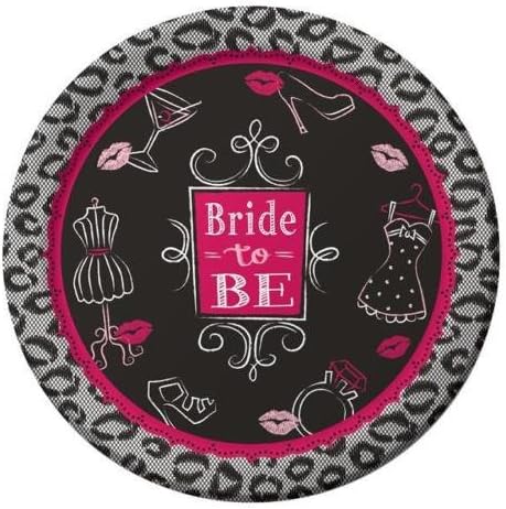 Creative Party Bridal Bash Bride To Be Sturdy Paper Party Dinner Plates (8 Pack)