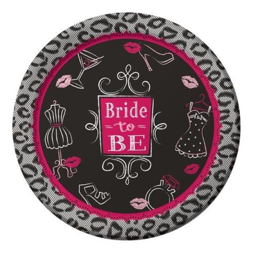 Creative Party Bridal Bash Bride To Be Sturdy Paper Party Dinner Plates (8 Pack)