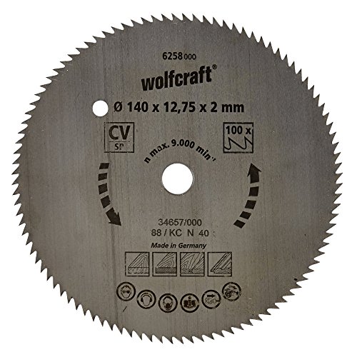 Wolfcraft Kreissäge-Blatt 140 X 12,75 80 Zähne