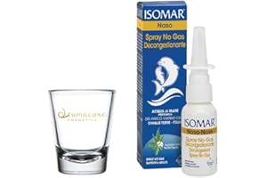 LUMACARE COSMETICS Isomar spray naso decongestionante bambini e adulti acqua di mare ipertonica delle cinque terre per raffreddore sinusite e rinite allergica + bicchierino omaggio (Spray no gas decongestionante 30 ml)